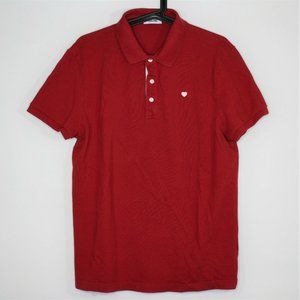 Moschino Mens XL Embroidered Heart Polo Shirt B558
